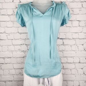 NWT Rachel Zoe Size S Aqua Blouse